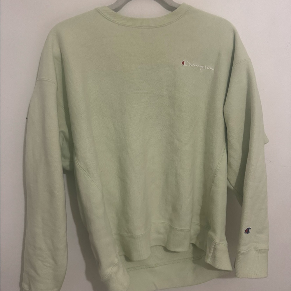 Vintage Champion Light Green Boxy Crewneck